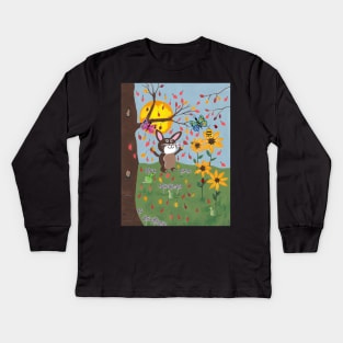 FALL Season Bunny Kids Long Sleeve T-Shirt